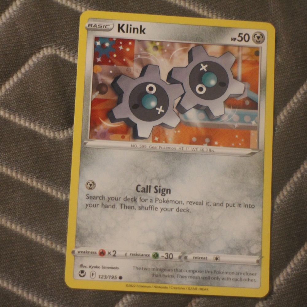 Pokemon Trading Card - Klink Basic Steel Type